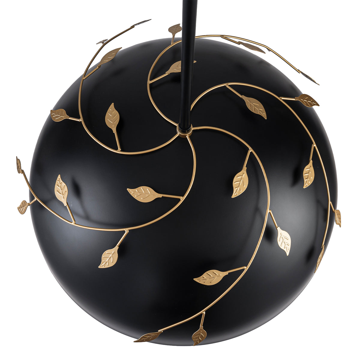 8-Light Matte Black Dome Pendant Light with Gold Interior for Kitchen - product image 9 | Zenvolit