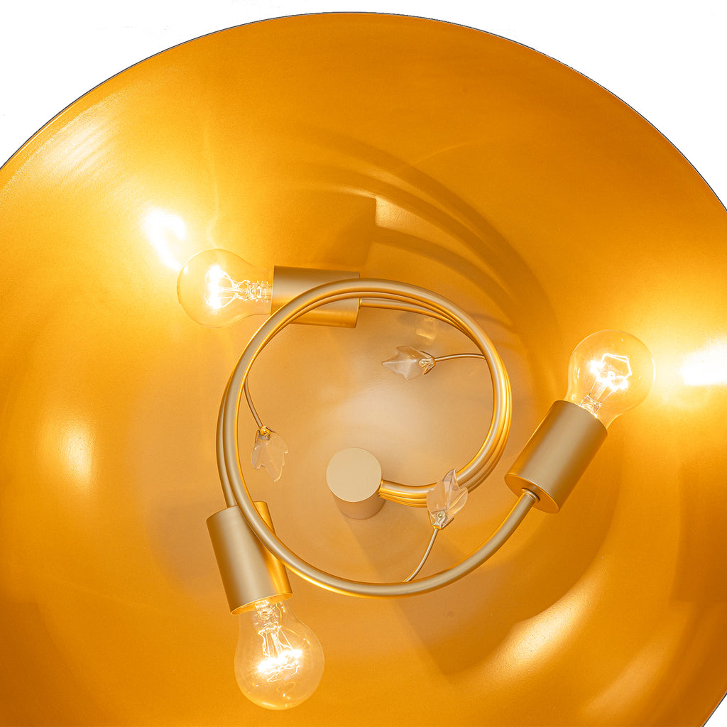 8-Light Matte Black Dome Pendant Light with Gold Interior for Kitchen - product image 12 | Zenvolit