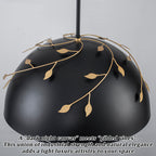 8-Light Matte Black Dome Pendant Light with Gold Interior for Kitchen - product image 14 | Zenvolit