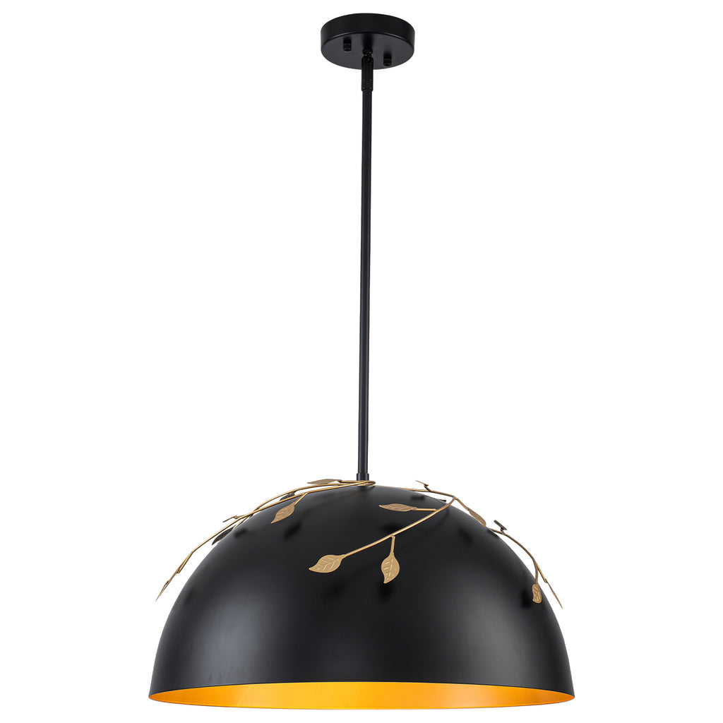 8-Light Matte Black Dome Pendant Light with Gold Interior for Kitchen - product image 15 | Zenvolit