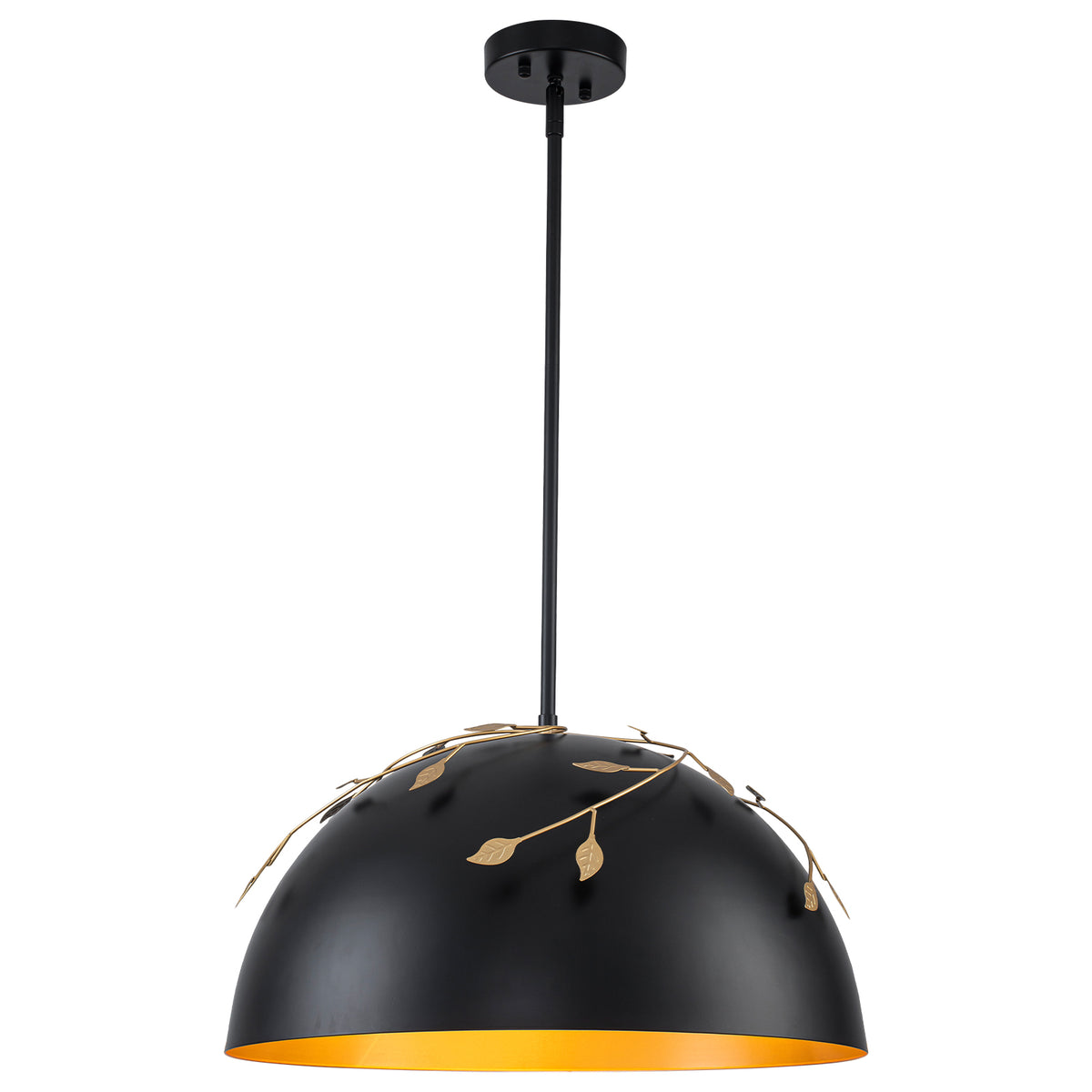 8-Light Matte Black Dome Pendant Light with Gold Interior for Kitchen - product image 15 | Zenvolit
