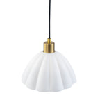 1-Light Pendant Light with Fluted White Ceramic Dome & Brass Accents - product image 10 | Zenvolit