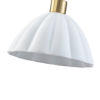 1-Light Pendant Light with Fluted White Ceramic Dome & Brass Accents - product image 12 | Zenvolit