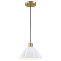 1-Light Pendant Light with Fluted White Ceramic Dome & Brass Accents - product image 15 | Zenvolit
