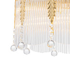 6-Light Gold Chandelier Clear Glass Rods&Hanging Crystal Balls Accents - product image 5 | Zenvolit