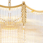9-Light Gold Chandelier Clear Glass Rods&Hanging Crystal Balls Accents - product image 5 | Zenvolit