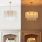9-Light Gold Chandelier Clear Glass Rods&Hanging Crystal Balls Accents - product image 13 | Zenvolit