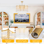 9-Light Gold Chandelier Clear Glass Rods&Hanging Crystal Balls Accents - product image 14 | Zenvolit