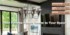 8-Light Black Metal Rings Chandelier Industrial Smoky Glass Globe - product image 13 | Zenvolit