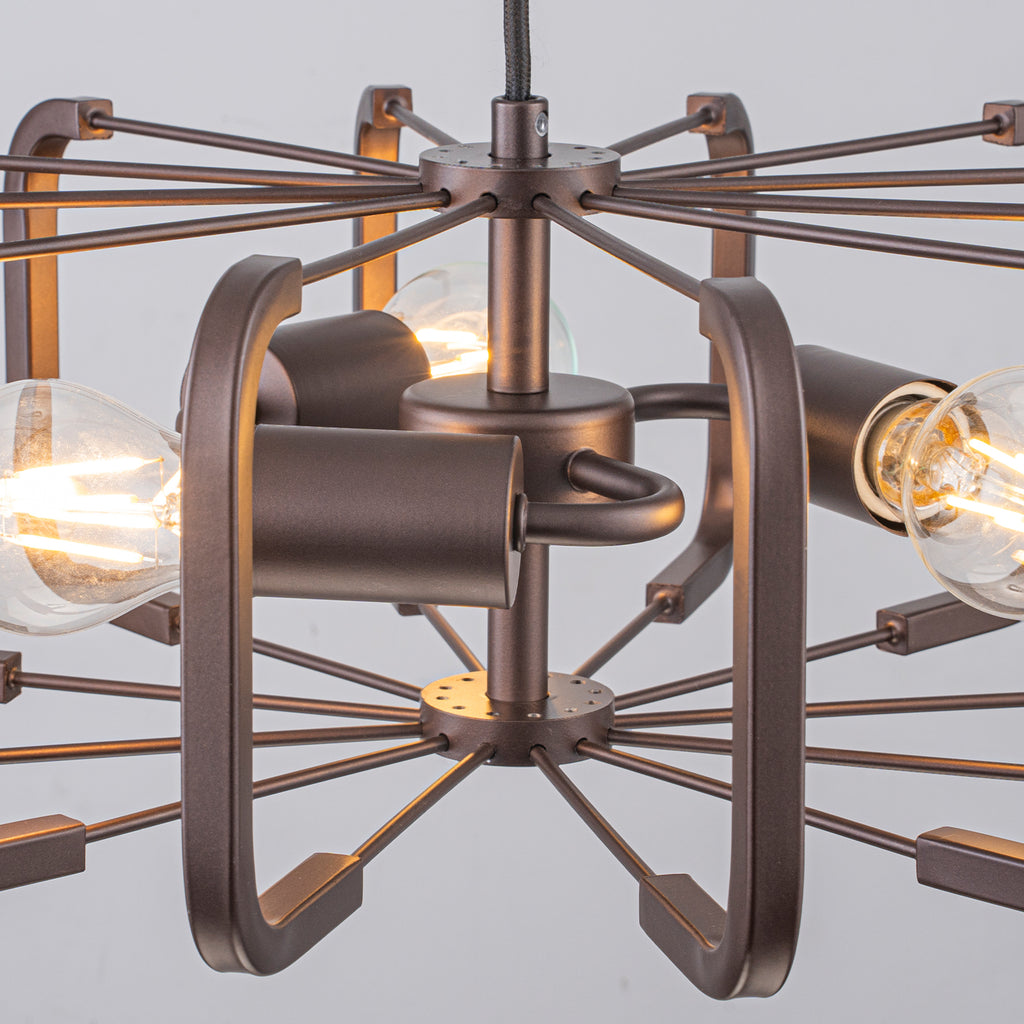 3 Light Oil Rubbed Bronze Geometric Cage Pendant Light Kitchen Island