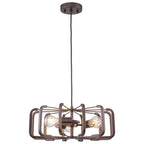 3 Light Oil Rubbed Bronze Geometric Cage Pendant Light Kitchen Island