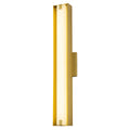 Brushed Gold Rectangular Linear LED Wall Sconce Flush Mount Fixture - product image 1 | Zenvolit