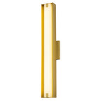 Brushed Gold Rectangular Linear LED Wall Sconce Flush Mount Fixture - product image 1 | Zenvolit