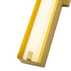 Brushed Gold Rectangular Linear LED Wall Sconce Flush Mount Fixture - product image 3 | Zenvolit