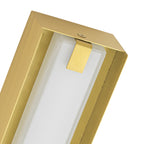 Brushed Gold Rectangular Linear LED Wall Sconce Flush Mount Fixture - product image 4 | Zenvolit