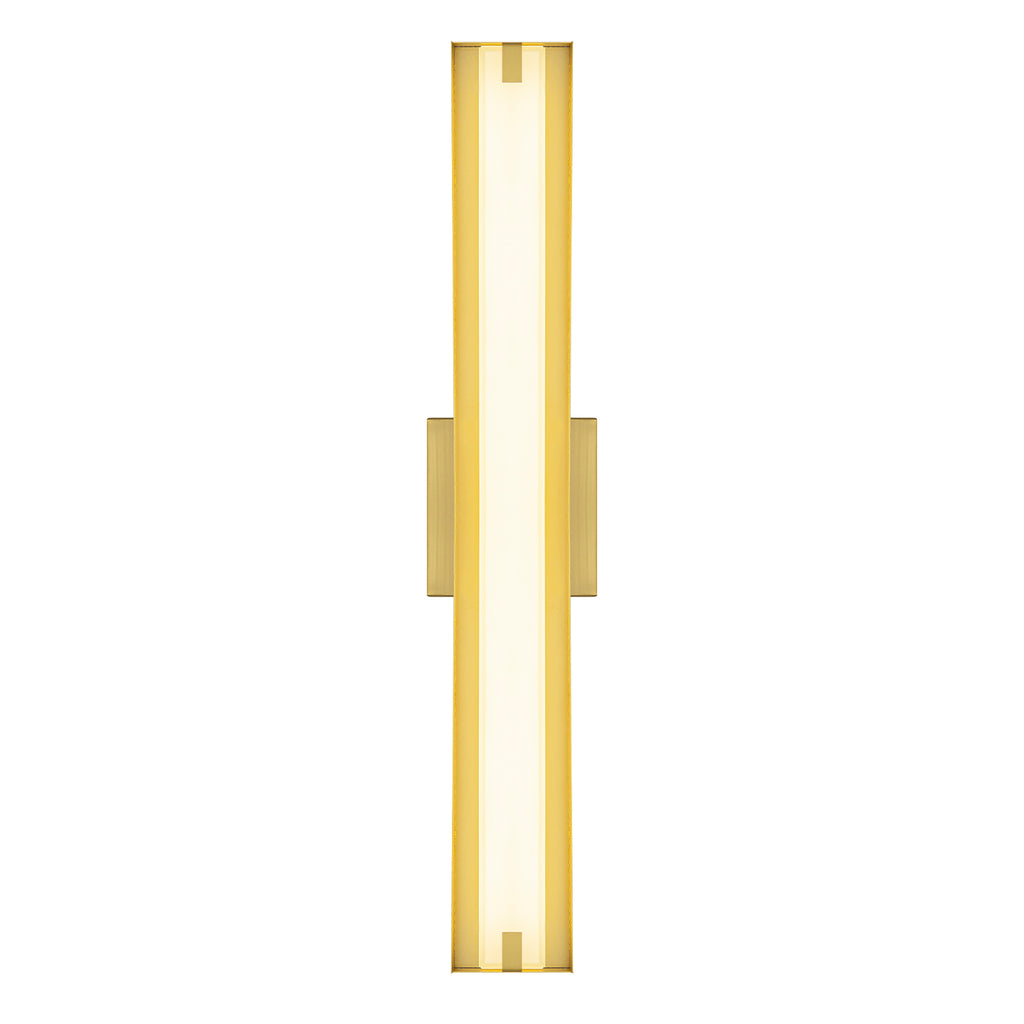 Brushed Gold Rectangular Linear LED Wall Sconce Flush Mount Fixture - product image 5 | Zenvolit