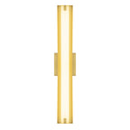 Brushed Gold Rectangular Linear LED Wall Sconce Flush Mount Fixture - product image 5 | Zenvolit