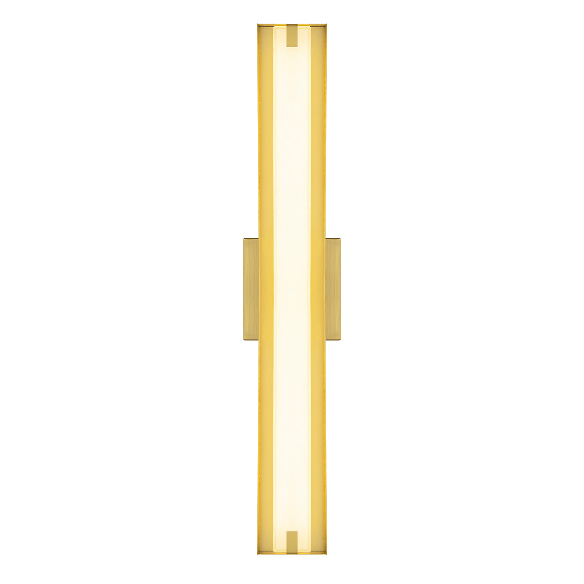 Brushed Gold Rectangular Linear LED Wall Sconce Flush Mount Fixture - product image 5 | Zenvolit