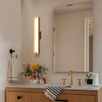 Brushed Gold Rectangular Linear LED Wall Sconce Flush Mount Fixture - product image 9 | Zenvolit