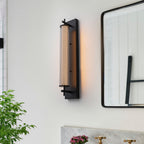 Modern Black LED Vanity Light Cylinder Glass Shades Dimmable Bathroom - product image 1 | Zenvolit