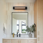 Modern Black LED Vanity Light Cylinder Glass Shades Dimmable Bathroom - product image 2 | Zenvolit