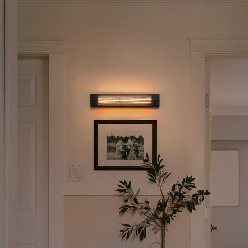 Modern Black LED Vanity Light Cylinder Glass Shades Dimmable Bathroom - product image 3 | Zenvolit
