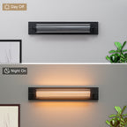 Modern Black LED Vanity Light Cylinder Glass Shades Dimmable Bathroom - product image 8 | Zenvolit