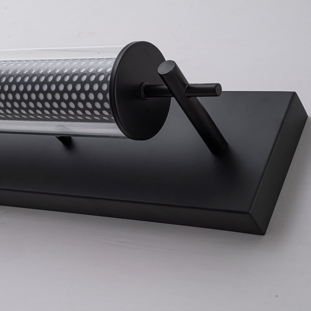 Modern Black LED Vanity Light Cylinder Glass Shades Dimmable Bathroom - product image 12 | Zenvolit