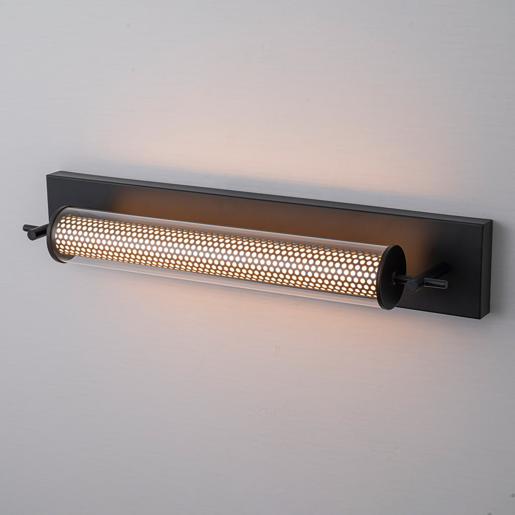 Modern Black LED Vanity Light Cylinder Glass Shades Dimmable Bathroom - product image 14 | Zenvolit