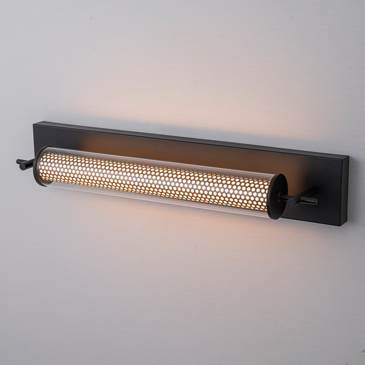Modern Black LED Vanity Light Cylinder Glass Shades Dimmable Bathroom - product image 14 | Zenvolit