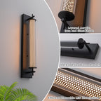 Modern Black LED Vanity Light Cylinder Glass Shades Dimmable Bathroom - product image 15 | Zenvolit
