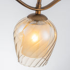 4-Light Linear Pendant Light Glass Shades Dining Kitchen Chandelier - product image 8 | Zenvolit