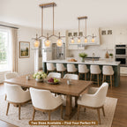 4-Light Linear Pendant Light Glass Shades Dining Kitchen Chandelier - product image 16 | Zenvolit