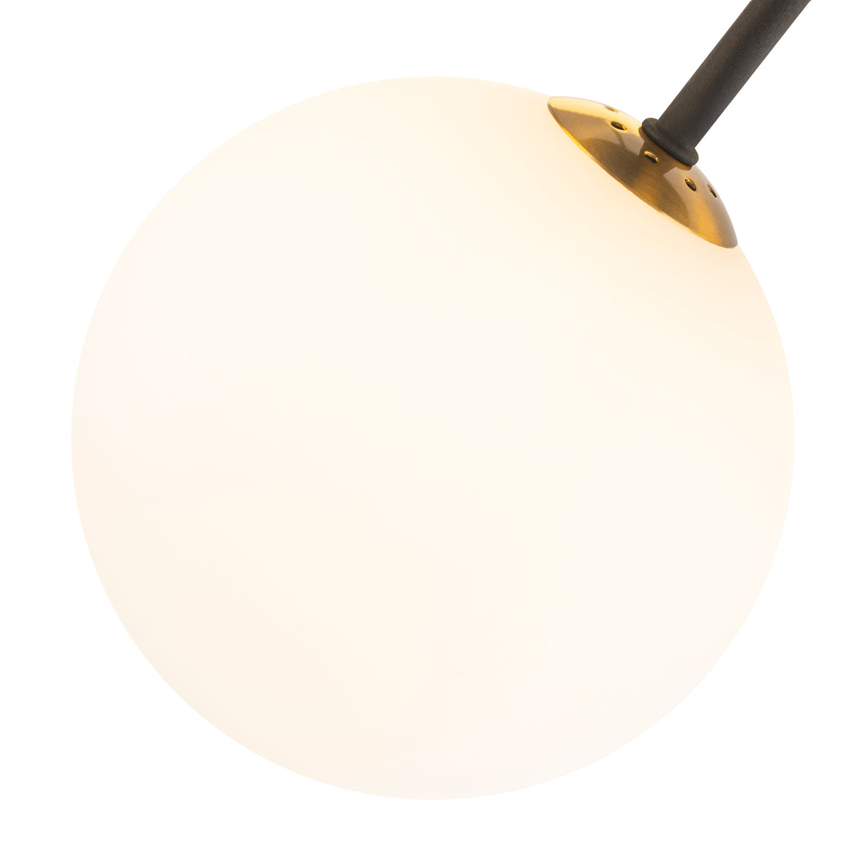 5 Light Branch-Style Flush Mount Lighting with Small and Large Milky White Glass Globes - product image 5 | Zenvolit