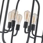6-Light Industrial Birdcage Chandelier Black Metal Frame Farmhouse - product image 11 | Zenvolit