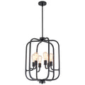 6-Light Industrial Birdcage Chandelier Black Metal Frame Farmhouse - product image 15 | Zenvolit