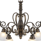 5-Light Oil Rubbed Bronze Chandelier Glass Bell Shades Traditional - product image 14 | Zenvolit