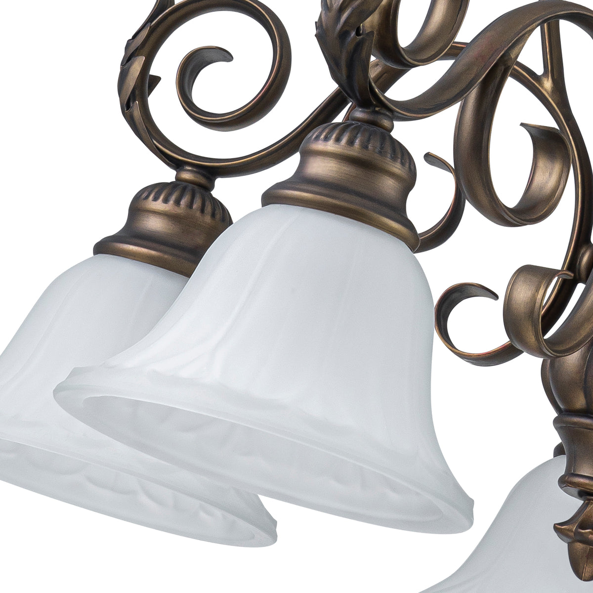 5-Light Oil Rubbed Bronze Chandelier Glass Bell Shades Traditional - product image 16 | Zenvolit