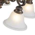 5-Light Oil Rubbed Bronze Chandelier Glass Bell Shades Traditional - product image 17 | Zenvolit