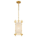 Modern Gold Cylinder Pendant Light White Fabric Shade Kitchen Island
