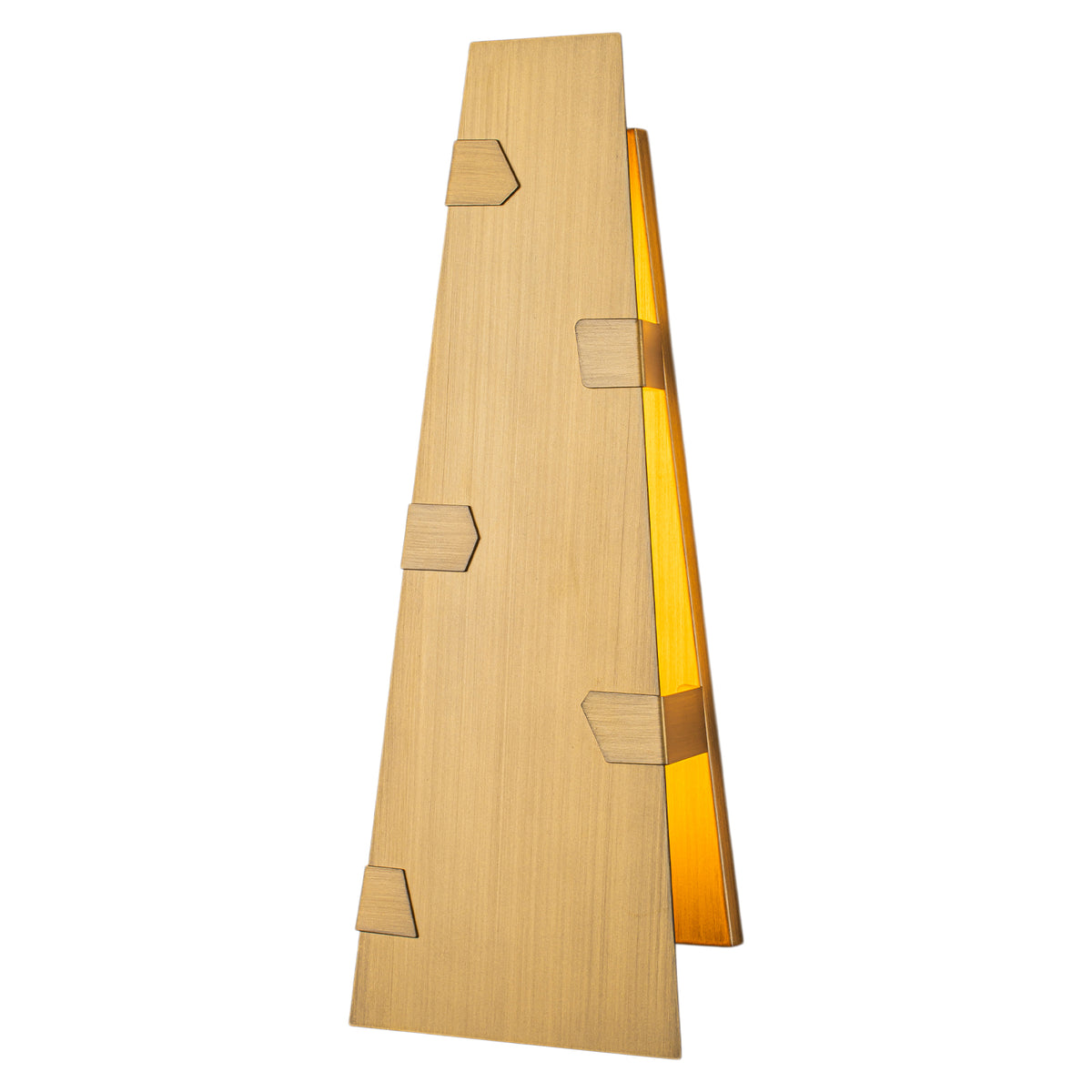 Trapezoid Brushed Gold LED Wall Light Dimmable IP65 Indoor Outdoor - product image 1 | Zenvolit