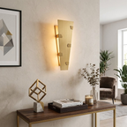 Trapezoid Brushed Gold LED Wall Light Dimmable IP65 Indoor Outdoor - product image 2 | Zenvolit