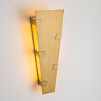 Trapezoid Brushed Gold LED Wall Light Dimmable IP65 Indoor Outdoor - product image 9 | Zenvolit