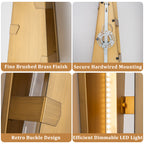 Trapezoid Brushed Gold LED Wall Light Dimmable IP65 Indoor Outdoor - product image 14 | Zenvolit