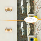 Modern Gold Vanity Light with Clouded Glass Bulb-Vase Shades Bathroom - product image 1 | Zenvolit