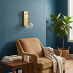 Modern Luxury Wall Sconce Vanity Wall Light Clear Glass Globe Shade - product image 2 | Zenvolit