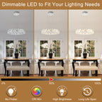 Ring Chrome LED Chandelier Textured Clear & Frosted Crystal Panels - product image 9 | Zenvolit