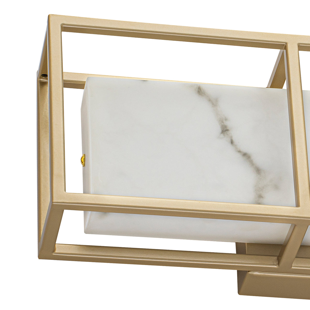Brushed Gold LED Wall Sconce with White Alabaster Resin Shade - product image 15 | Zenvolit