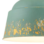 3-Light Industrial Pendant Light with Blue Distressed Metal Dome Shade - product image 4 | Zenvolit