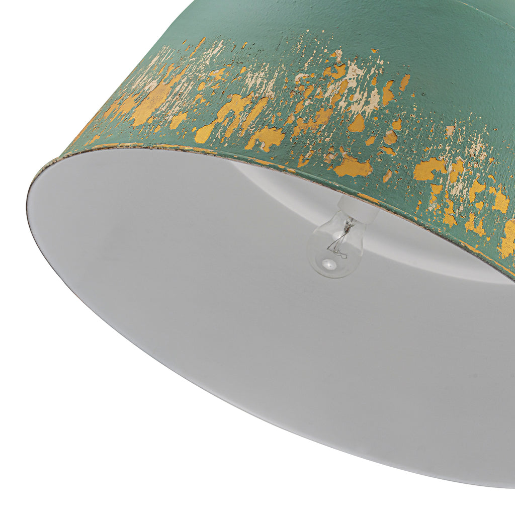 3-Light Industrial Pendant Light with Blue Distressed Metal Dome Shade - product image 5 | Zenvolit